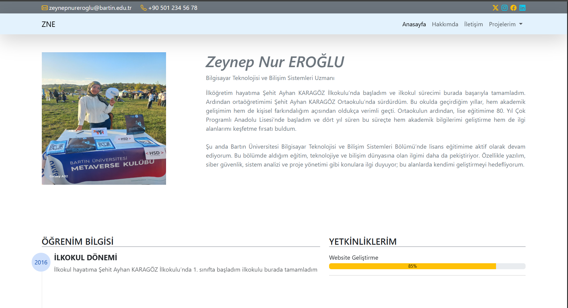 Kişisel Web Sitesi Fotoğrafı
